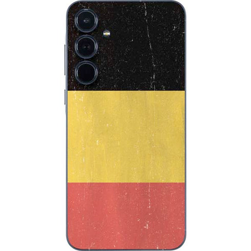 Belgium Flag Distressed Galaxy A55 5G Skin